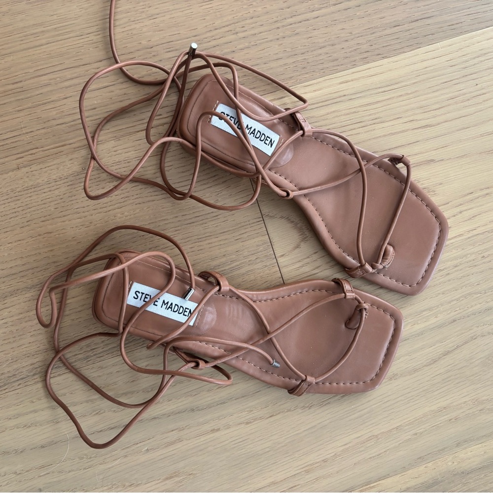 Steve Madden Tan Strappy Sandals